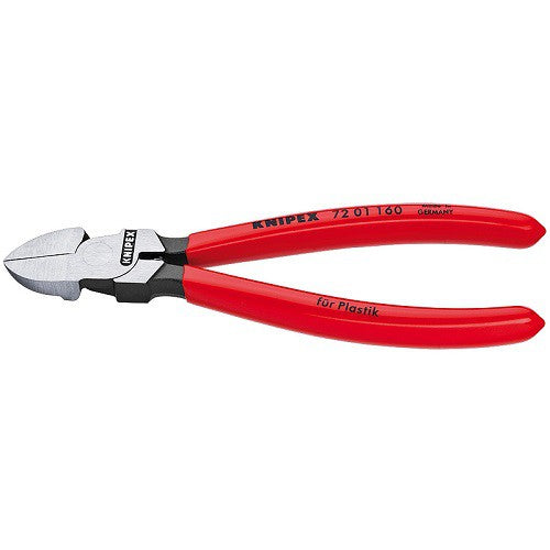Knipex zijsnijtang voor kunststof 72 01 160 kniptang (rood)