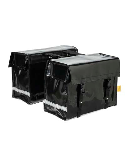 DE POORT dubbele fietstas 55L, zwart