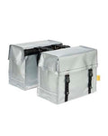 DE POORT dubbele fietstas 55L, zilver