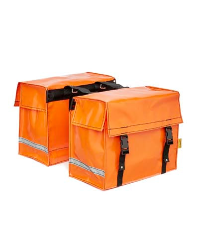 DE POORT dubbele fietstas 46L, oranje