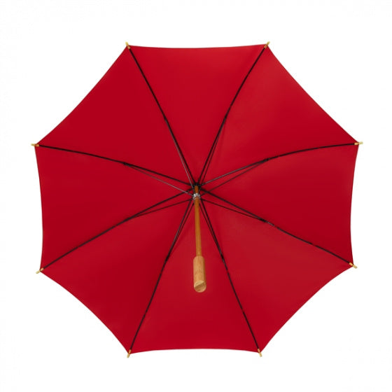 paraplu 102 cm bamboe/polyester rood