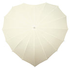 paraplu hartvormig 110 cm polyester crème