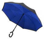 paraplu Inside Out 107 cm polyester blauw/zwart