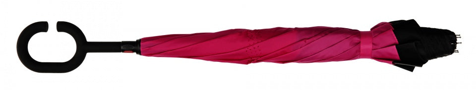 paraplu Inside Out 107 cm polyester roze/zwart