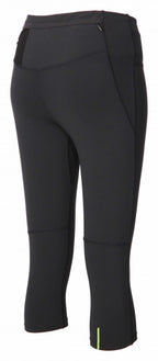hardloopbroek Race Elite 3/4 dames polyamide zwart mt 40