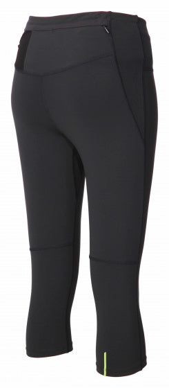 hardloopbroek Race Elite 3/4 dames polyamide zwart mt 40