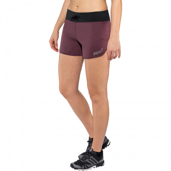 hardloopbroek Race Elite 4" kort dames paars/zwart maat 34