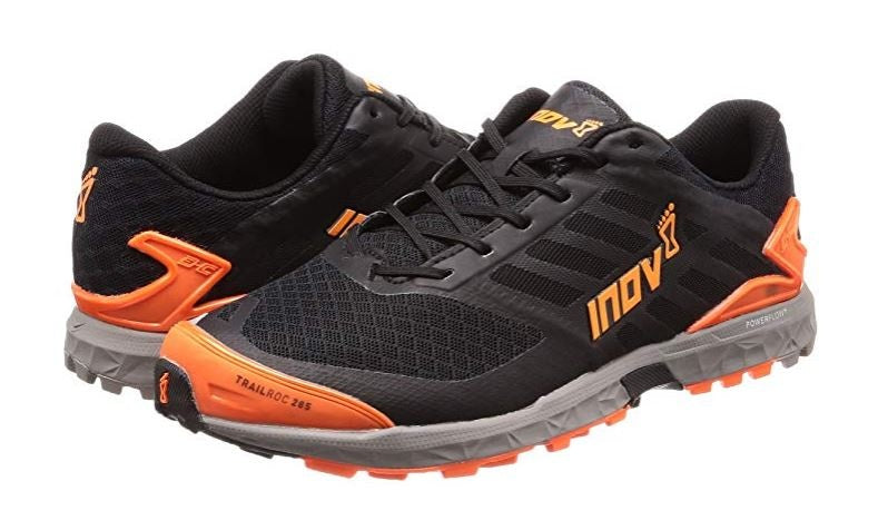 hardloopschoenen Trailroc 285 heren zwart/oranje maat 41,5