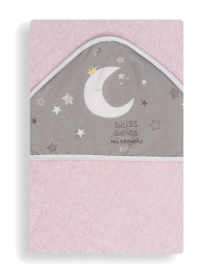 badcape Sweet Dreams junior 100 cm katoen roze