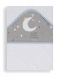 badcape Sweet Dreams junior 100 cm katoen wit/blauw