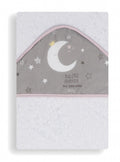 badcape Sweet Dreams junior 100 cm katoen wit/roze