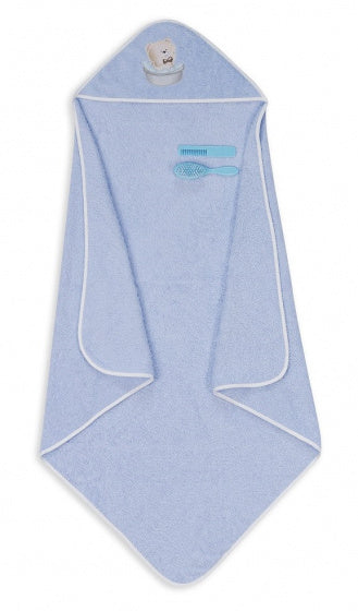 badhanddoek 100 x 100 cm katoen blauw 3-delig