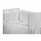 bedtextielset Beer 60 x 120 cm katoen wit/blauw 3-delig