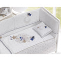 bedtextielset Maan 60 x 120 cm katoen wit/bruin 3-delig