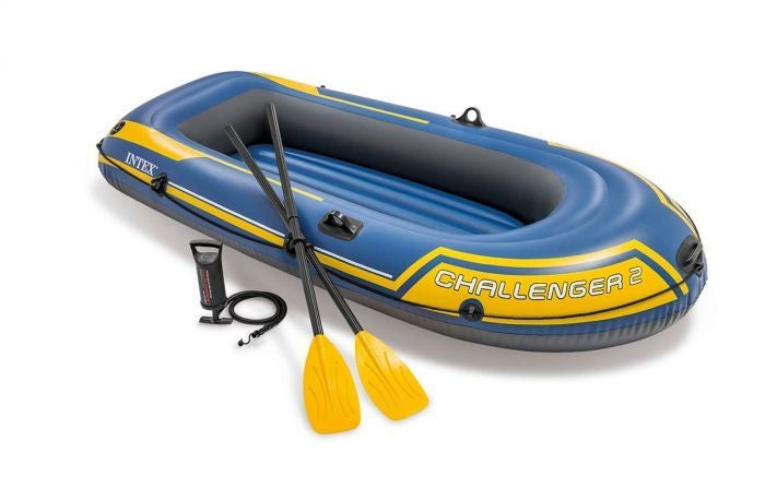 Intex Opblaasboot Challenger 2 set 2-persoons 4-delig