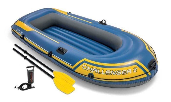Intex Opblaasboot Challenger 2 set 2-persoons 4-delig