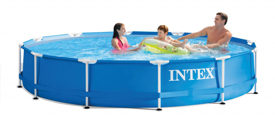 intex 28212gs frame zwembad 366x76cm + pomp