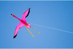 vlieger flamingo 3D junior 135 cm polyester/carbon roze