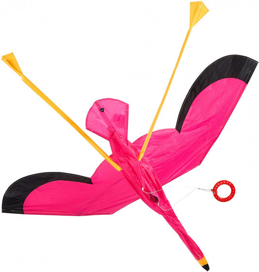 vlieger flamingo 3D junior 135 cm polyester/carbon roze