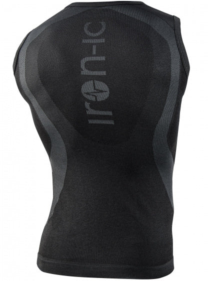 compressieshirt heren polypropyleen zwart/grijs mt S/M