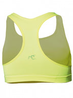 sportbeha dames polyamide/ elastaan geel maat L/XL