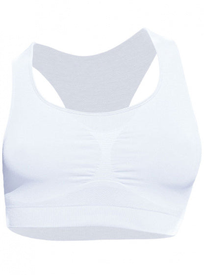 sportbeha dubbellaags dames polyamide/polyester wit mt L/XL