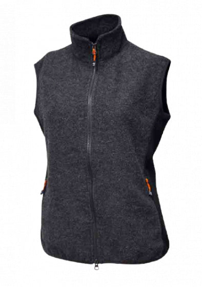 bodywarmer Thi dames merinowol donkergrijs maat 46