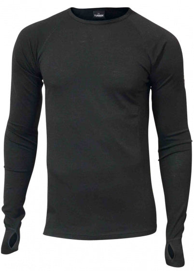 longsleeve Frippe heren merinowol zwart maat M