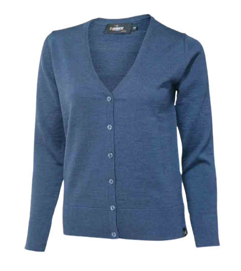 vest Cashwool dames merinowol blauw maat 36
