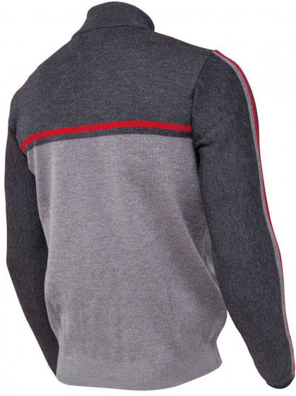 vest Sander heren merinowol grijs/antraciet maat S
