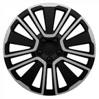 wieldoppen Scuba 15 inch ABS zwart/zilver set van 4