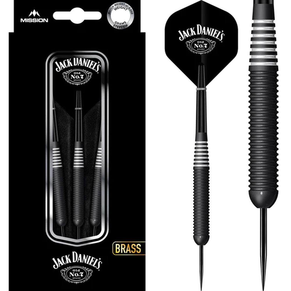 Jack Daniels Old No7 Electro Black Brass Darts 22 gram