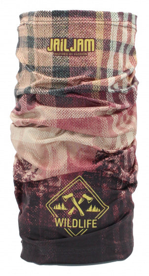 Jail jam Nekwarmer Tube polyester elastaan bordeaux maat one-size