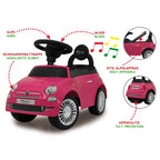 Jamara Fiat 500 loopauto 60 x 27,5 x 38 cm roze