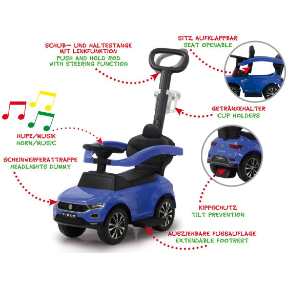Jamara T-Roc loopauto 84 x 40 x 87 cm blauw