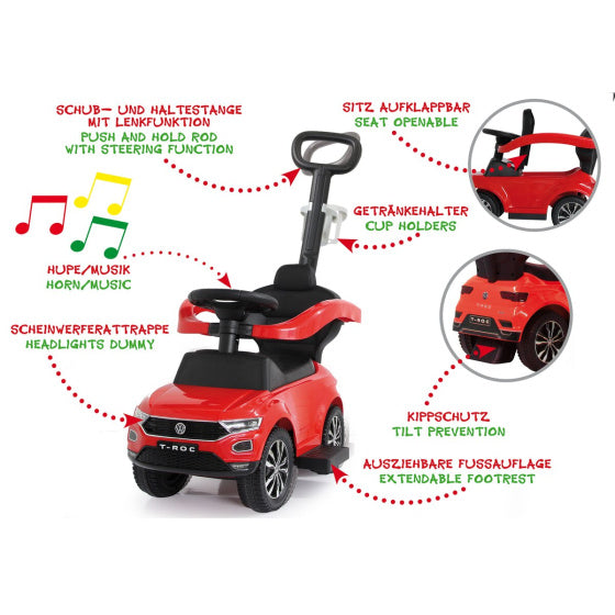 Jamara T-Roc loopauto 84 x 40 x 87 cm rood