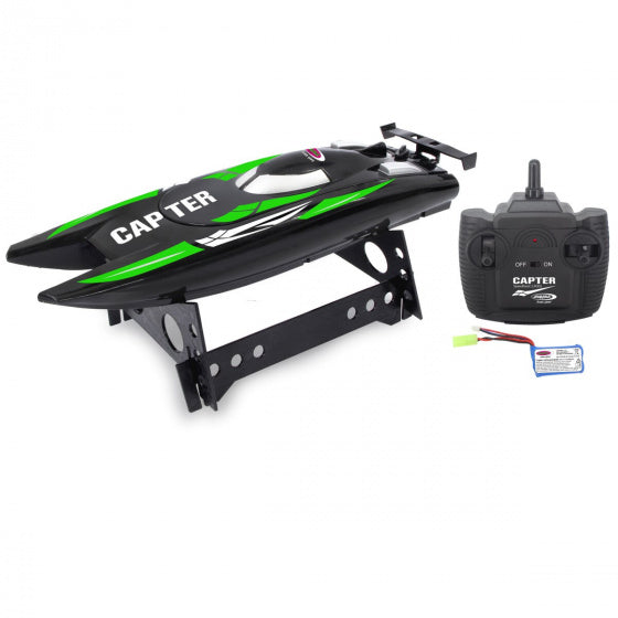 speedboot junior 32 x 9,5 x 5,5 cm zwart/groen 4-delig