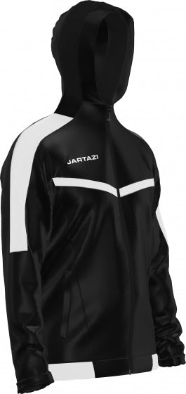 sportjack Torino Hooded unisex polyester zwart/wit maat L