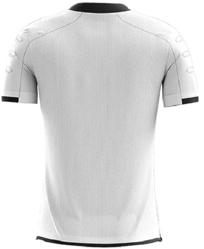 sportshirt Roma heren polyester wit/zwart maat L