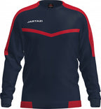 sportsweater Torino heren polyester navy/rood mt 3XL