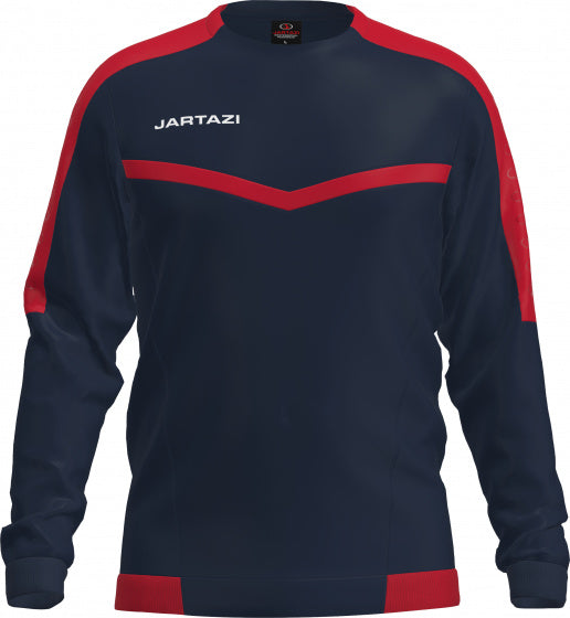 sportsweater Torino heren polyester navy/rood mt 3XL