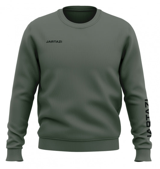 sweater Premium Crewneck katoen/polyester groen maat M