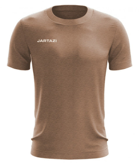 T-shirt Premium heren katoen matbruin maat XS