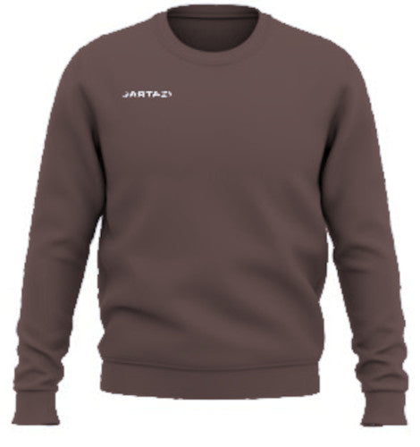 trui Crewneck heren polykatoen donkerbruin maat S
