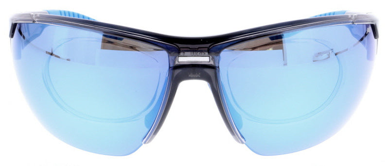 sportzonnebril unisex ovaal cat. 3. zwart/blauw