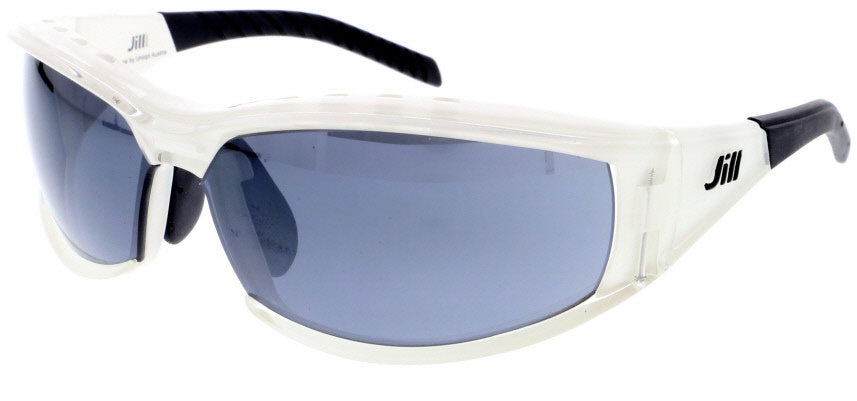 Jill sport Sportzonnebril unisex rechthoekig cat. 3 wit/blauwgrijs