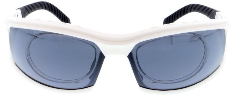 sportzonnebril unisex rechthoekig cat. 3. wit/blauwgrijs