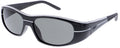 sportzonnebril unisex rechthoekig cat. 3. zwart/wit