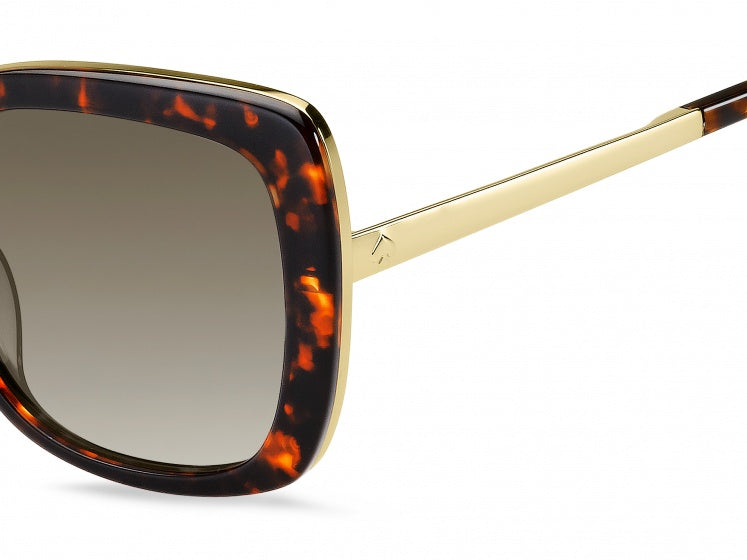 zonnebril Kimora dames havana donkerbruin/goud