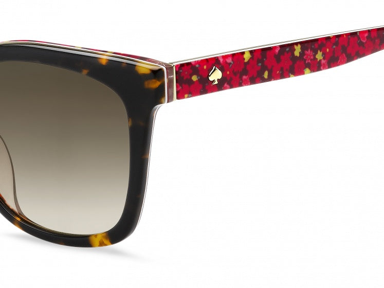 zonnebril Kiya dames zwart/bruin/rood